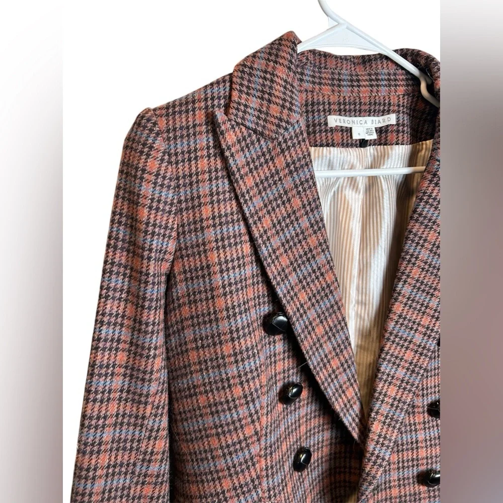 Veronica Beard Miller Plaid Dickey Jacket Preppy Chic Designer Size 6 - Picture 5 of 9